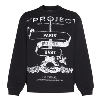 Y/project - Black And White Cotton Paris Best Sweatshirt