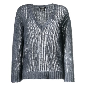 Avant Toi V-Neck Brushed Cashmere With Little Cables