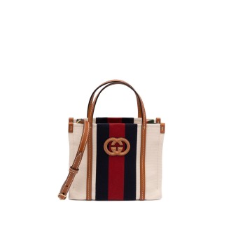 Gucci `Canvas Web` Handbag