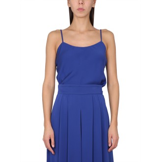 max mara silk charmeuse tuxedo top