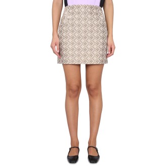 marine serre mini moon diamant skirt