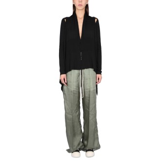 rick owens knitted cardigan