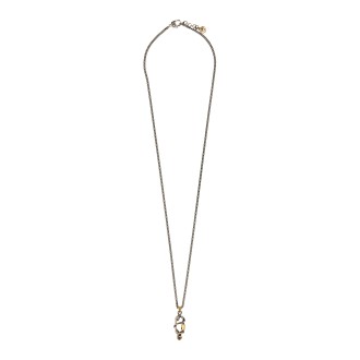 alexander mcqueen snake and skull pendant necklace