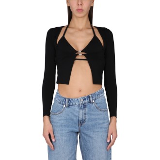 alexanderwang.t crystal logo cardigan