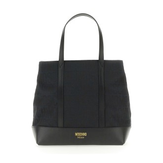 moschino monogram logo shoulder bag