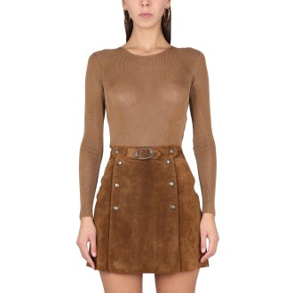 saint laurent short viscose top