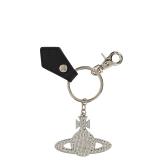 vivienne westwood saffiano hammered orb keychain