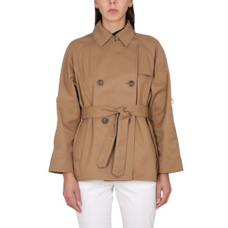 fay double-breasted short trench coat