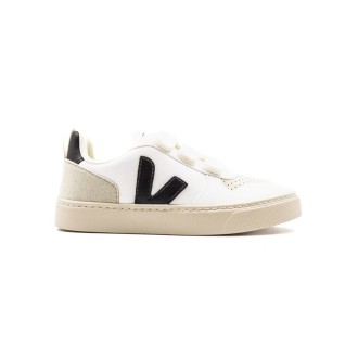 Sneakers Bambino WHITE_BLACK VEJA Pelle