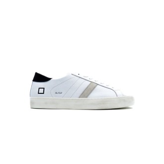 Sneakers Uomo WHITE-BLACK D.A.T.E.  Pelle