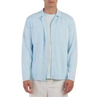 OVERSHIRT RASATO COTONE CREPE CIELO