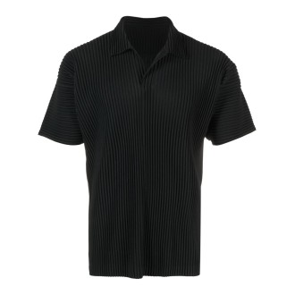 HOMME PLISSE short-sleeved polo shirt