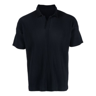 HOMME PLISSE short-sleeved polo shirt