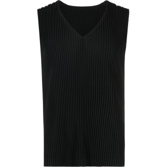 HOMME PLISSE V-neck vest