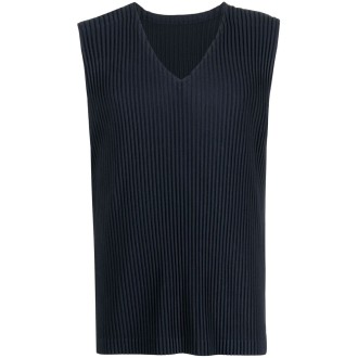 HOMME PLISSE V-neck waistcoat