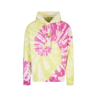 GCDS Felpa Tie Dye Con Logo e Cappuccio
