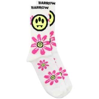 BARROW Calzini Bianchi Con Logo e Fiori