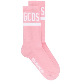 GCDS Calzini Rosa Con Logo GCDS