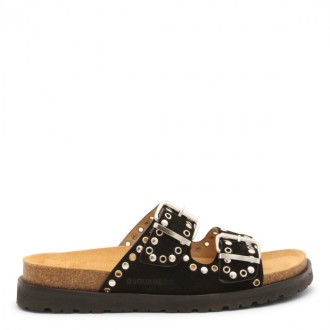 Dsquared2 - Black Suede Duble Buckle Sandals