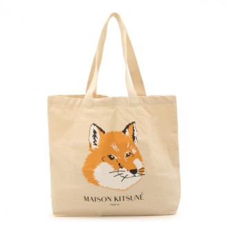 Maison Kitsune - Ecru Cotton Tote Bag