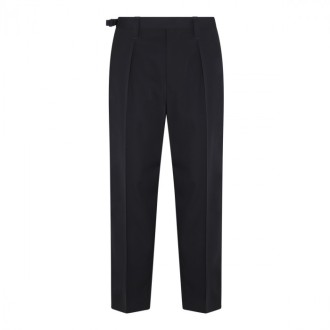Lemaire - Black Virgin Wool-cotton Blend Trousers