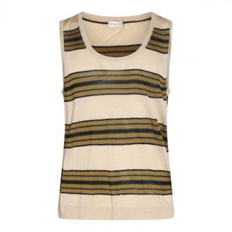 Dries Van Noten - Vanille Viscose Striped Top