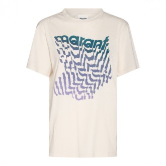 Marant Etoile - Cream Multicolour Cotton T-shirt