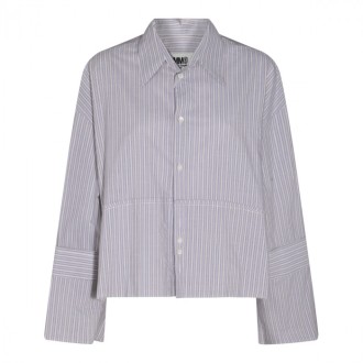 Mm6 Maison Margiela - Grey Light Blue Cotton Shirt