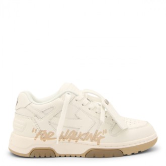 Off-white - White And Sand Leather Out Of Office Sneakers