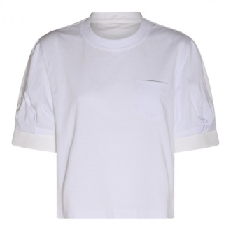 Sacai - White Cotton T-shirt