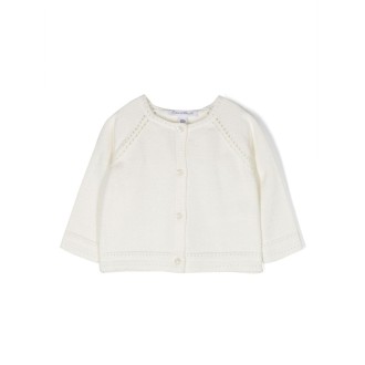 TARTINE ET CHOCOLAT Cardigan in Maglia Traforata Ecrù