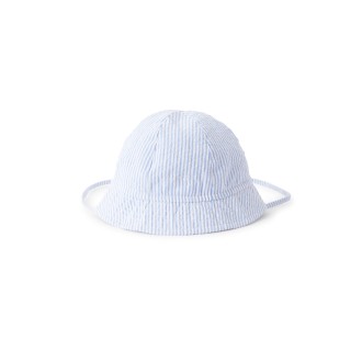 IL GUFO Cappello In Seersucker Azzurro