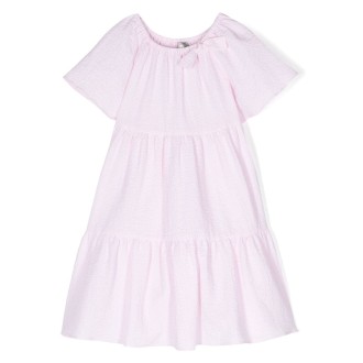 IL GUFO Vestito In Tessuto Goffrato Rosa
