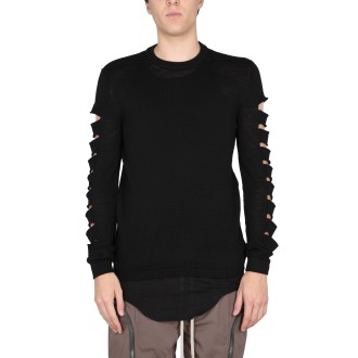 rick owens mesh with cut-out details