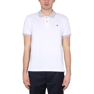vivienne westwood polo shirt with orb embroidery