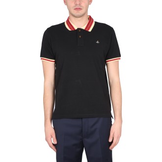 vivienne westwood polo shirt with orb embroidery