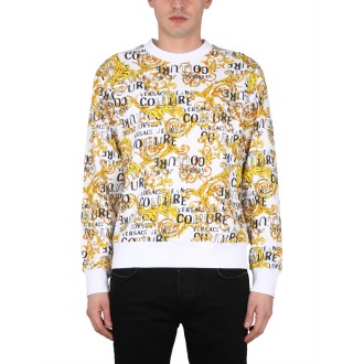 versace jeans couture sweatshirt with baroque print