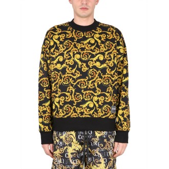 versace jeans couture sweatshirt with logo print