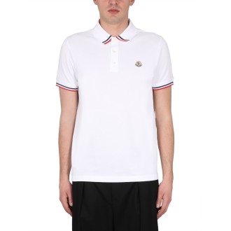 moncler cotton pique polo shirt
