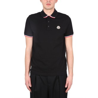 moncler cotton pique polo shirt