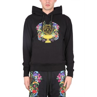 versace jeans couture sweatshirt with logo print