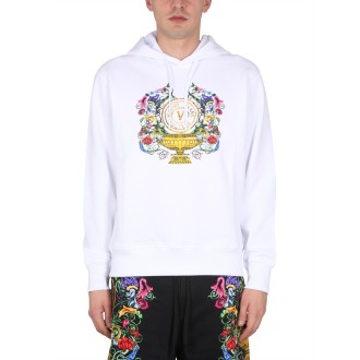 versace jeans couture sweatshirt with logo print