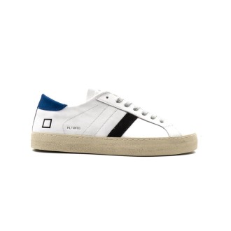 Sneakers Uomo WHITE-BLUETTE D.A.T.E.  Pelle