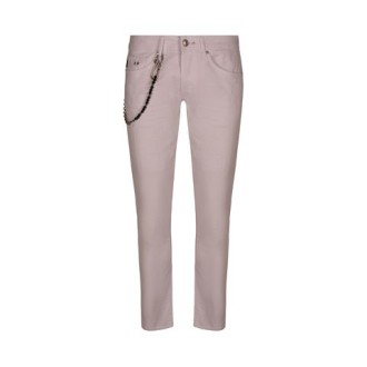 Jeans di Tramarossa, da uomo, colore bianco. Modello slim caratterizzato da 5 tasche, passanti per cintura e dettaglio catena laterale. Chiusura con zip e bottone. Vestibilità regolare. 