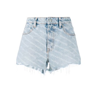 ALEXANDER WANG Shorts denim con logo