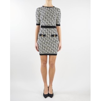 ELISABETTA FRANCHI Miniabito con disegno labirinto Elisabetta Franchi
