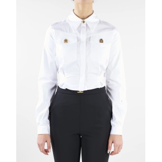 ELISABETTA FRANCHI Camicia boxy annodata in vita Elisabetta Franchi