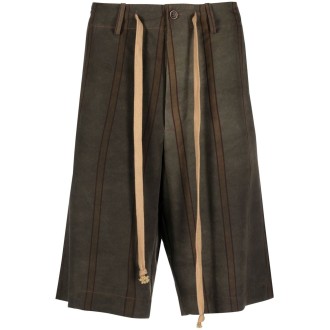 UMA WANG Bermuda shorts in striped fabric
