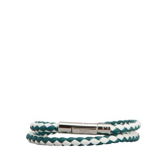 TOD'S BRACCIALE MYCOLORS IN PELLE BIANCO, VERDE XEMB1900200FLR5O58