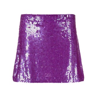 P.A.R.O.S.H. Gonna in paillettes viola uva con finitura luccicante